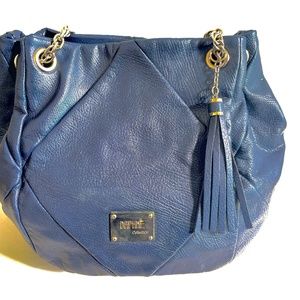 🎄. Daphne Collection Leather Handbag Blue